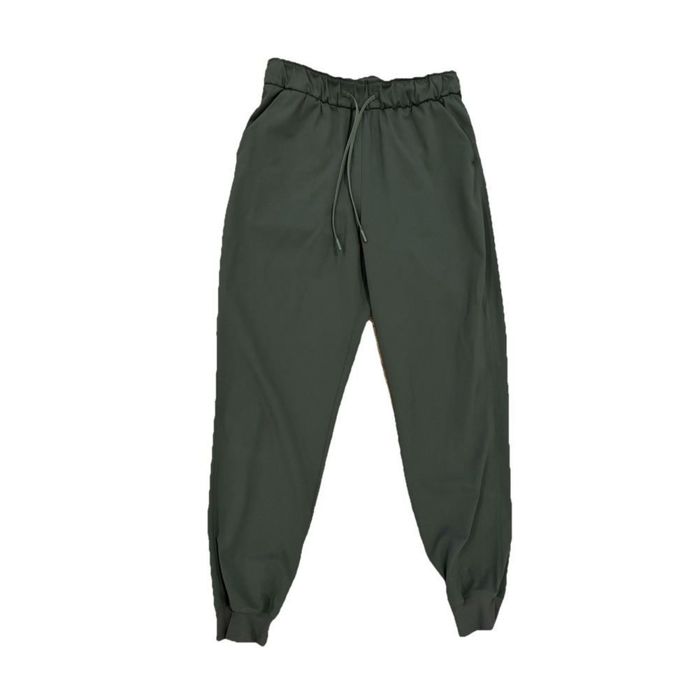 Lululemon Stretch High Rise Jogger Full Length in Dark Olive Sz 8 Pockets